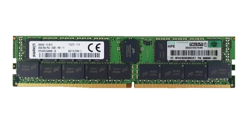 RAM memória 1x 32GB Hynix ECC REGISTERED DDR4 2Rx4 2400MHz PC4-19200 RDIMM | HP24D4R7D4MAM-32