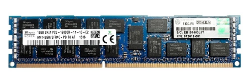 RAM memória 1x 16GB Hynix ECC REGISTERED DDR3 2Rx4 1600MHz PC3-12800 RDIMM | HMT42GR7BFR4C-PB