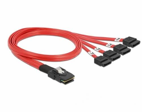 Delock Kábel  (83057) Mini SAS SFF-8087 | 4 x SATA 7 Pin 0,5m.| 83057