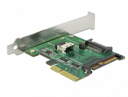 Delock Kártya PCI Express x4 U.2 NVMe 1x SFF-8654 4i + 1x SFF-8639 | 89921