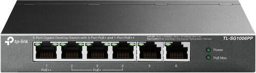 Kapcsoló TP-LINK TL-SG1006PP 6x 1Gb 64 W PoE+ / PoE++