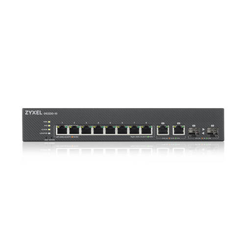 Kapcsoló Zyxel GS2220-10-EU0101F 8x 1Gb 2x RJ-45/SFP combo ports