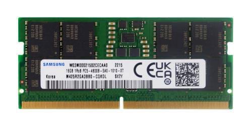 RAM memória 1x 16 GB Samsung SO-DIMM DDR5 4800MHz PC5-38400 | M425R2GA3BB0-CQK