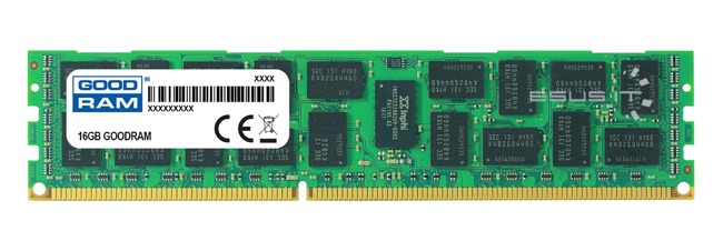 RAM memória 1x 16GB GoodRAM ECC REGISTERED DDR3 2Rx4 1600MHz PC3-12800 RDIMM | W-MEM1600R3D416G