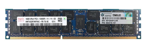 RAM memória 1x 16GB Hynix ECC REGISTERED DDR3 2Rx4 1600MHz PC3-12800 RDIMM | HMT42GR7MFR4C-PB