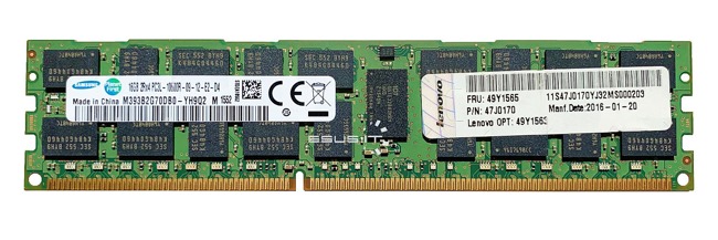 RAM memória 1x 16GB Samsung ECC REGISTERED DDR3  1333MHz PC3-10600 RDIMM | M393B2G70DB0-YH9