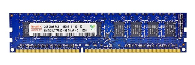 RAM memória 1x 2GB Hynix ECC UNBUFFERED DDR3  1333MHz PC3-10600 UDIMM | HMT125U7TFR8C-H9