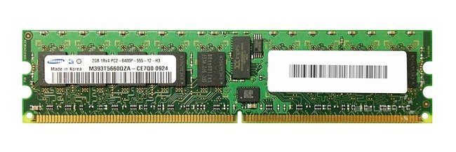 RAM memória 1x 2GB Samsung ECC REGISTERED DDR2  800MHz PC2-6400 RDIMM | M393T5660QZA-CE7Q0