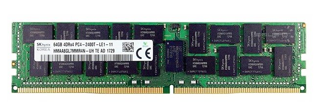 RAM memória 1x 64GB Hynix ECC LOAD REDUCED DDR4 4DRx4 2400MHz PC4-19200 LRDIMM | HMAA8GL7MMR4N-UH