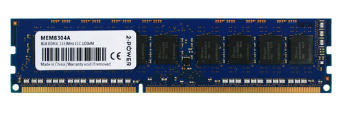 RAM memória 1x 8GB 2-POWER ECC UNBUFFERED DDR3 2Rx8 1333MHz PC3-10600 UDIMM | MEM8304A