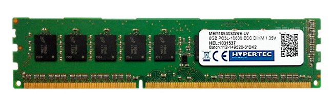 RAM memória 1x 8GB HYPERTEC ECC UNBUFFERED DDR3  1333MHz PC3-10600 UDIMM | MEM106008GBE-LV